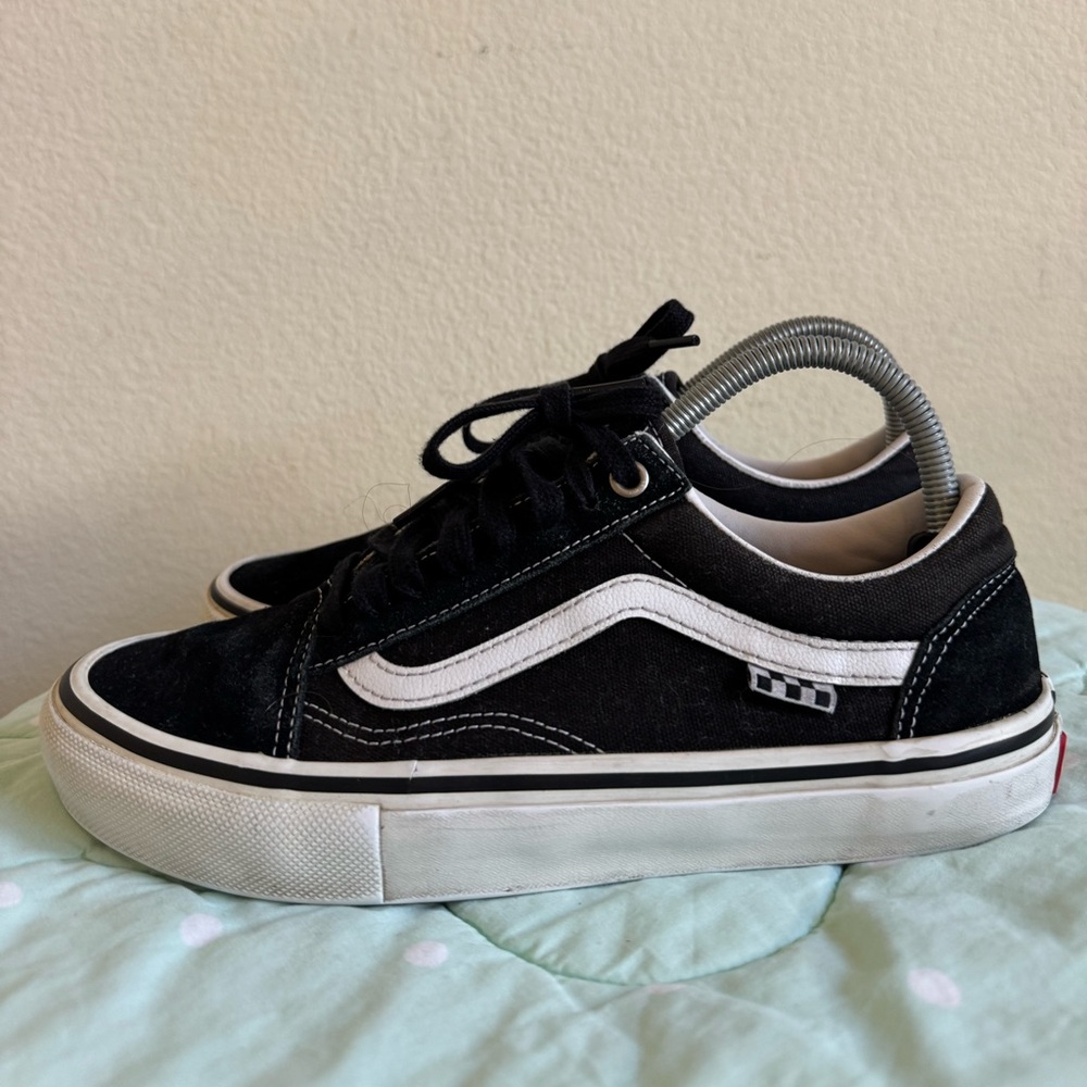 Vans Old Skool Black and White Popcush Mens size 7.5